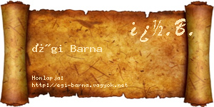 Égi Barna névjegykártya
