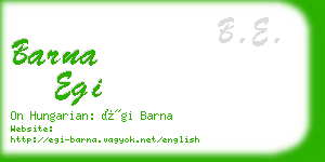 barna egi business card